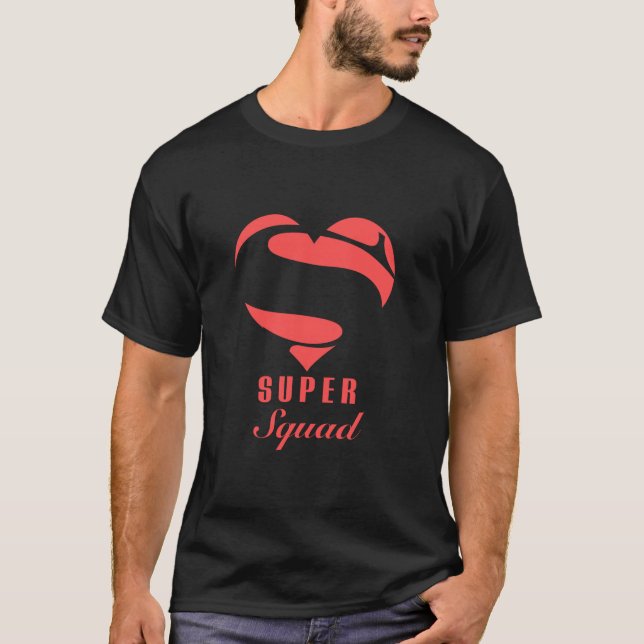 Super Squad Superhero Geschenk Familie Weihnachtsk T-Shirt (Vorderseite)