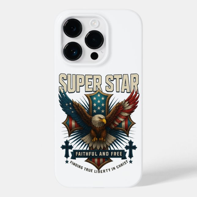 Super Star Eagle Emblem Case-Mate iPhone 14 Pro Hülle (Rückseite)