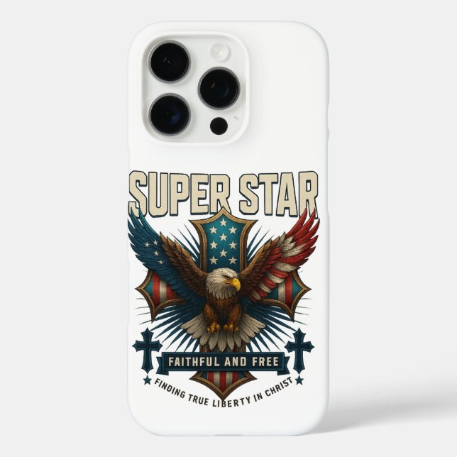Super Star Eagle Emblem iPhone 16 Pro Hülle (Rückseite)