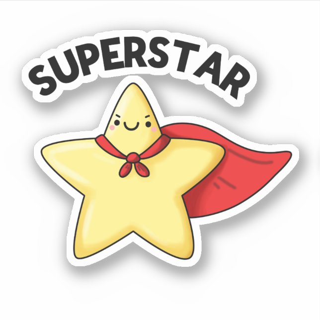 Super Star Funny Astronomie Pun Aufkleber (Vorderseite)