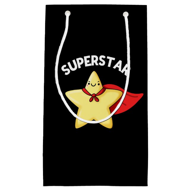 Super Star Funny Astronomie Pun Dark BG Kleine Geschenktüte (Vorderseite)