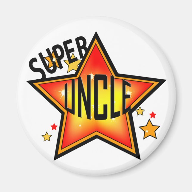Super Star Oncle Funny Magnet (Devant)