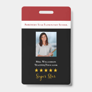 Super Star Schul-Lehrer-ID-Foto Ausweis
