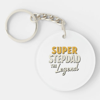 Super Step Dad la légende Porte-clés Cadeau sincèr