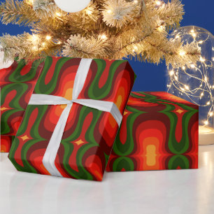 Super stilvolle und moderne Retro-60er 70er GIF Wr Geschenkpapier
