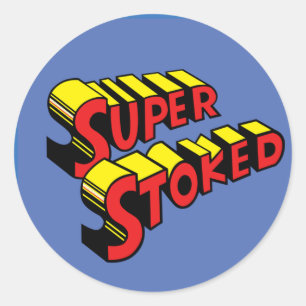 Super Stoked Blue Sticker