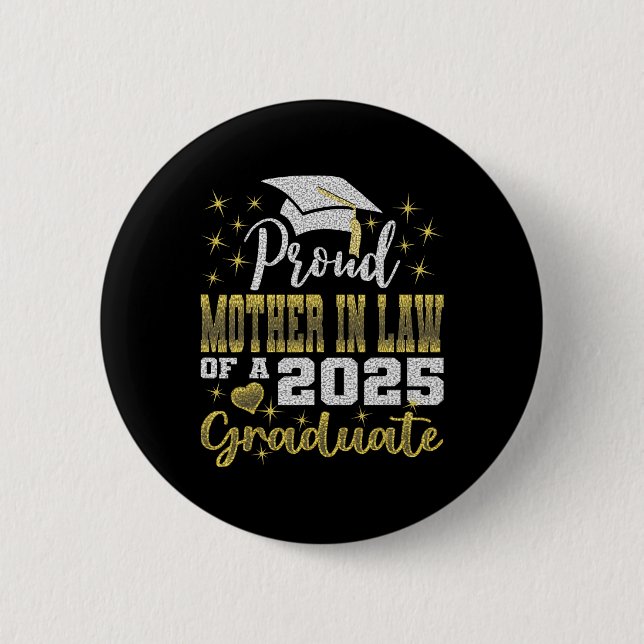 Super stolz Mutter im Recht von 2025 Absolvent Pha Button (Vorderseite)