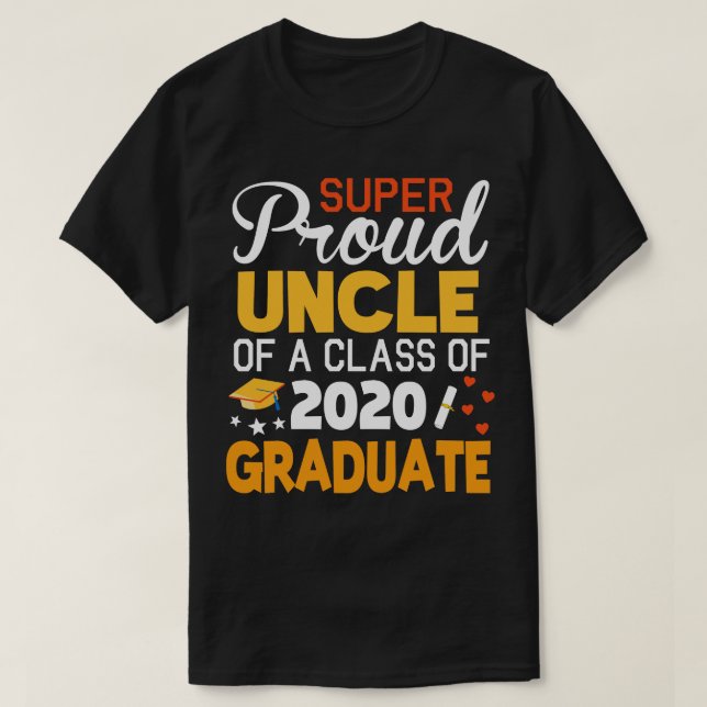 Super Stolz Onkel einer Klasse von 2020 Graduate S T-Shirt (Design vorne)