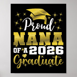 Super stolze Nana des Senior-Absolventen von 2026 Poster