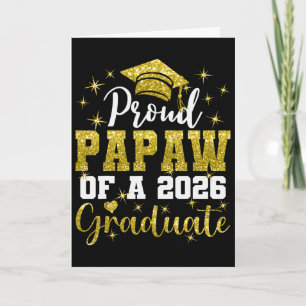 Super stolzer Papaw des Senior-Absolventen 2026 Karte
