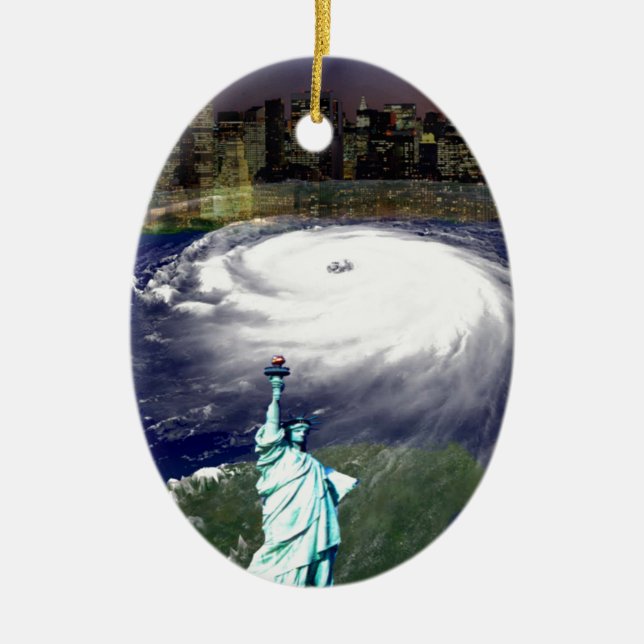 Super Storm Sandy 2012,Auge des Sturms_ Keramikornament (Vorne)
