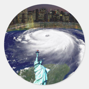 Super Storm Sandy 2012,Auge des Sturms_ Runder Aufkleber
