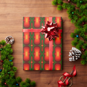 Super stylisch und modern retro 60er 70er Geschenk Geschenkpapier