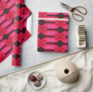 Super stylishche und moderne Retro 60er 70er Gesch Geschenkpapier