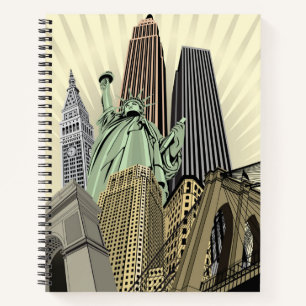Super Stylisierte Cityscape NYC Notizbuch