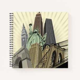 Super Stylisierte Cityscape NYC Notizbuch
