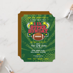 Super Sunday Football Party Einladung