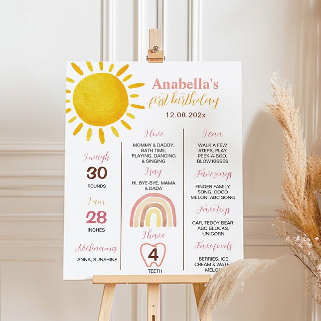 Super Sunshine Arc-en-ciel Anniversaire Poster du  (Créateur téléchargé)