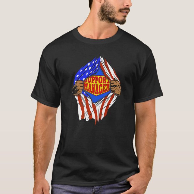 Super Support Manager Hero Job T-Shirt (Vorderseite)