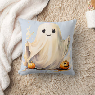 Super süße Geist-Kürbisse Hellblau Halloween Kissen