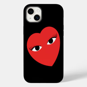Super süßes rotes Herz mit Augen iPhone 14 Plus Hülle