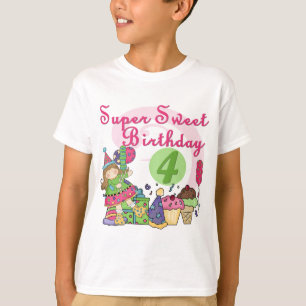 Super Sweet 4. Geburtstag T - Shirt und Geschenke