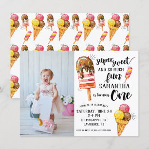 Super Sweet Ice Cream Invitation premier anniversa