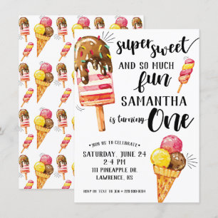Super Sweet Ice Cream Invitation premier anniversa