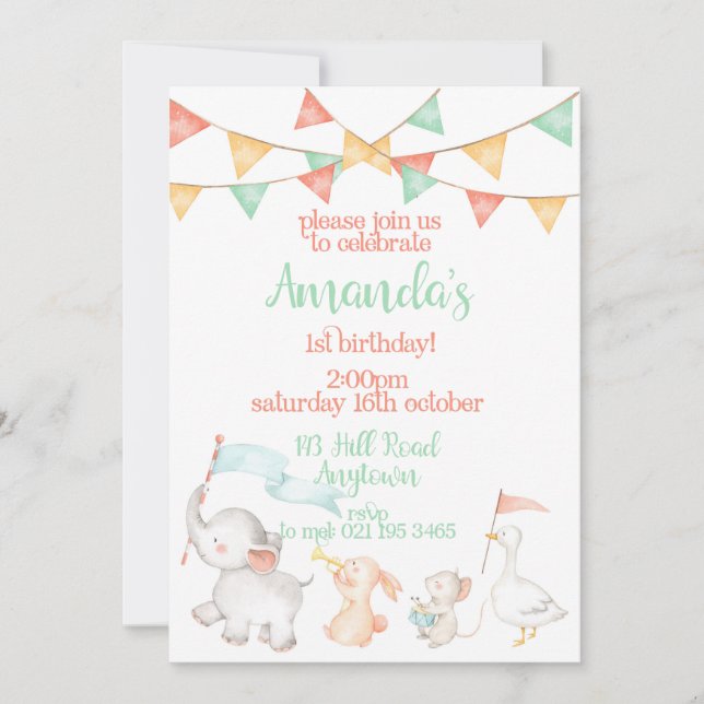 Super Sweet Personnalisable Invitation d'anniversa (Devant)