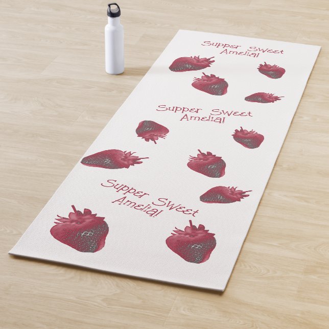 Super sweet Strawberry Personalisiert Yogamatte (Beispiel)