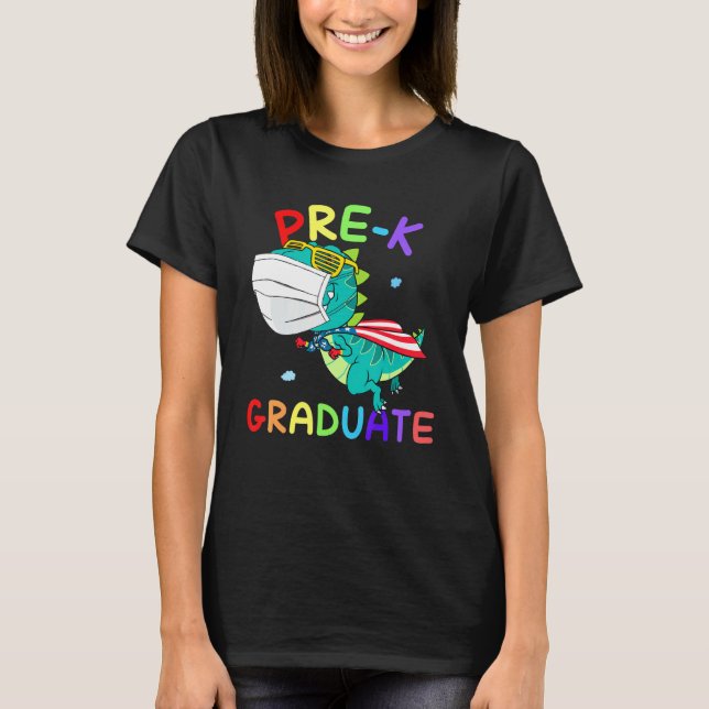 Super T Rex Abschluss vor dem K-Graduate-Test T-Shirt (Vorderseite)