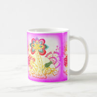 super tasse à café de palmier de style hippie