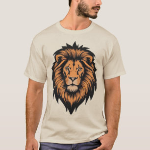 Super Tatouage Tête de Lion Style T-shirt