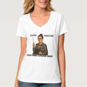 Super Teacher: Calm Mind - Strong Heart  T-shirt
