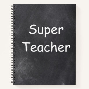 Super Teacher Chalkboard Design Geschenkidee Notizbuch