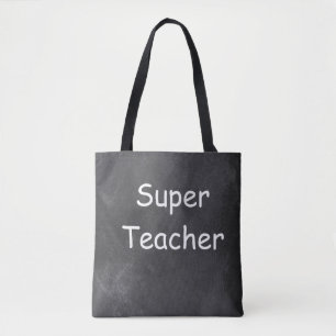 Super Teacher Chalkboard Design Geschenkidee Tasche