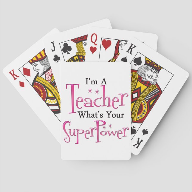Super Teacher Spielkarten (Rückseite)
