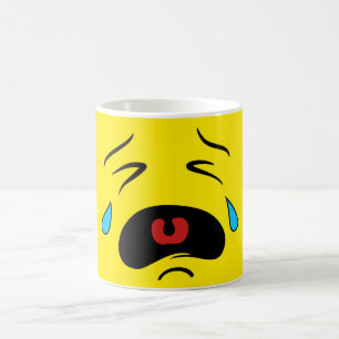 Super trauriges schreiendes Gesicht Emoji Kaffeetasse