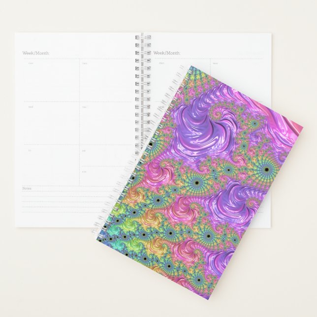 Super Trippy Boho Jewel Tone arc-en-ciel Fractal (Devant avec enveloppe)