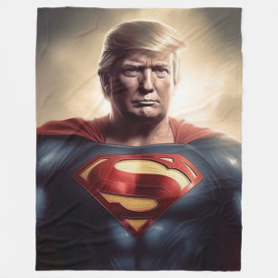 SUPER TRUMP MAN FLEECEDECKE