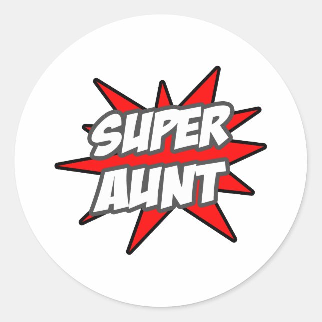 Super Tunt Runder Aufkleber (Vorderseite)