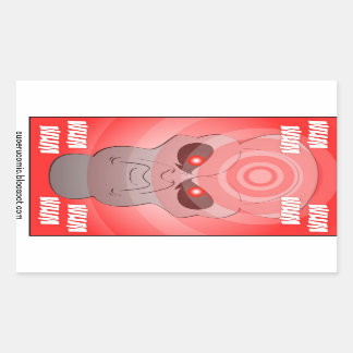 Super U. Alien Ghost Stickers! Rechteckiger Aufkleber