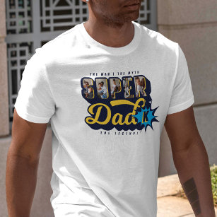 Super Vater Custom Fotos Man Myth Legend Superhero T-Shirt