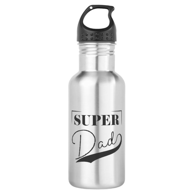 Super Vater Edelstahlflasche (Vorderseite)