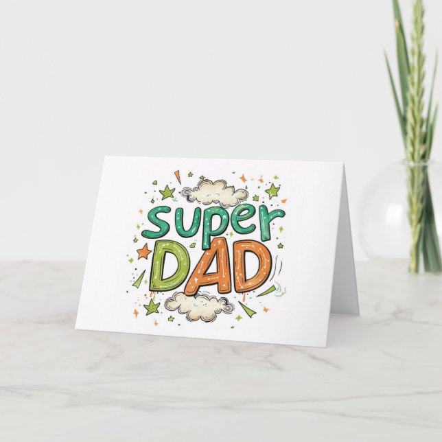 Super Vater Feiertagskarte (Vorderseite)