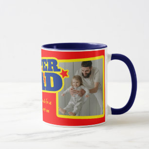 Super Vater fügt 2 Fotos rote Tasse hinzu