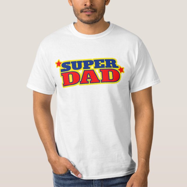Super Vater Grafik Text Slogan T - Shirt (Vorderseite)