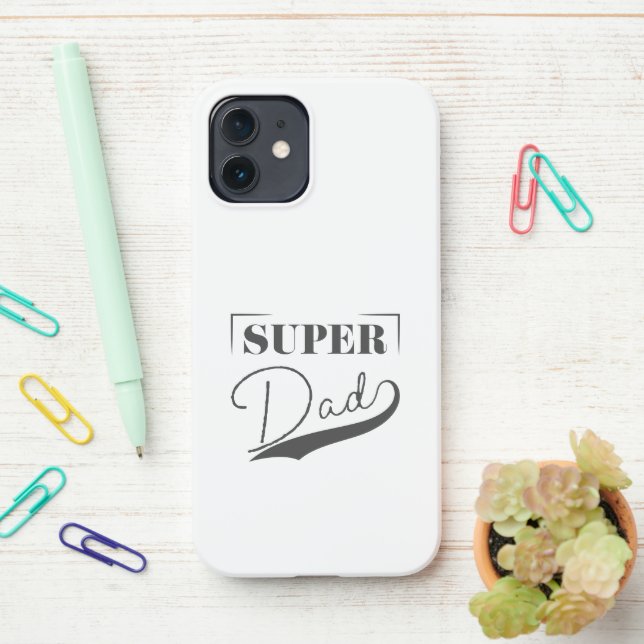 Super Vater iPhone 12 Hülle (Auf dem Schreibtisch)