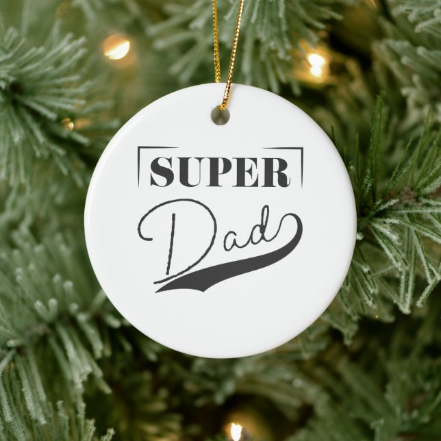 Super Vater Keramik Ornament (Baum)