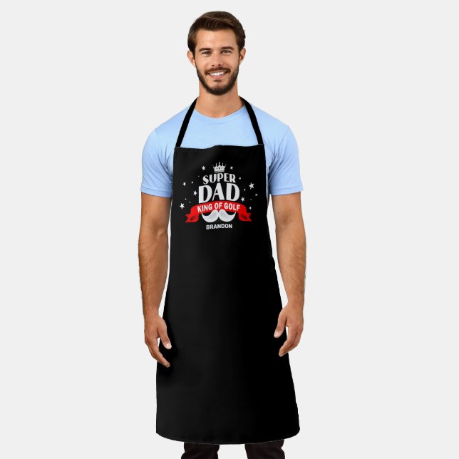 Super Vater King of the Grill Grillmaster Black Schürze (Getragen)